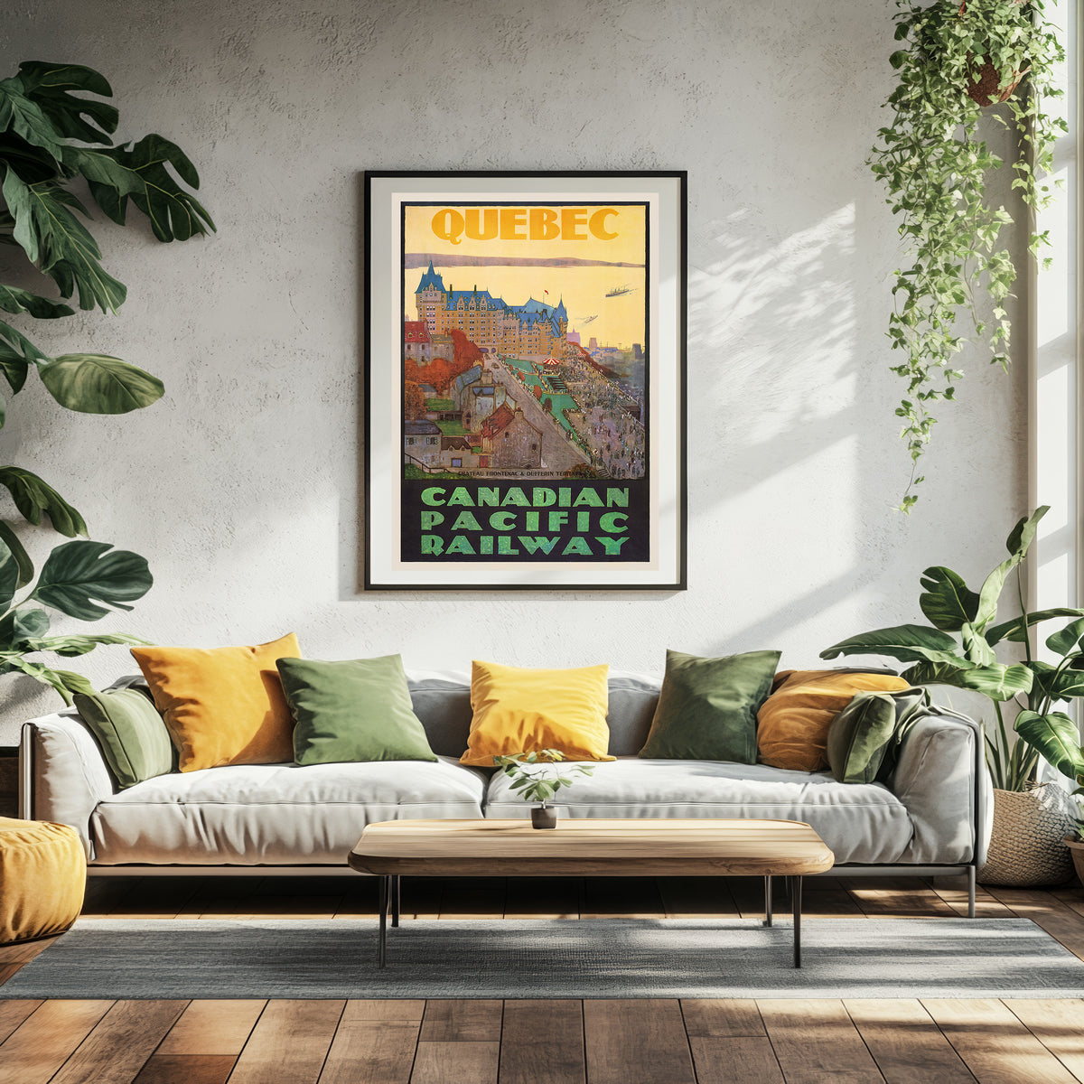 Vintage Kunstdruck Poster – A4, A1...20x30 Zoll... Canadian Pacific Railway, Besuch Quebec – Vintage Airline Print