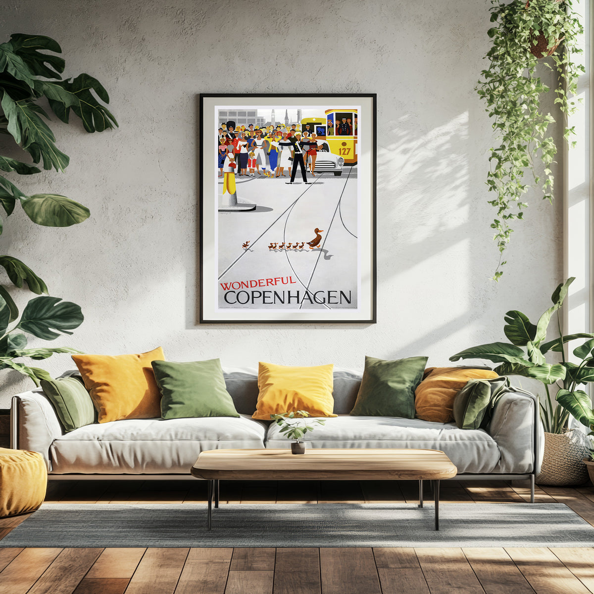 Vintage-Kunstdruck-Poster – A4, A3...20x30 Zoll... Wundervolles Kopenhagen – Reiseplakat