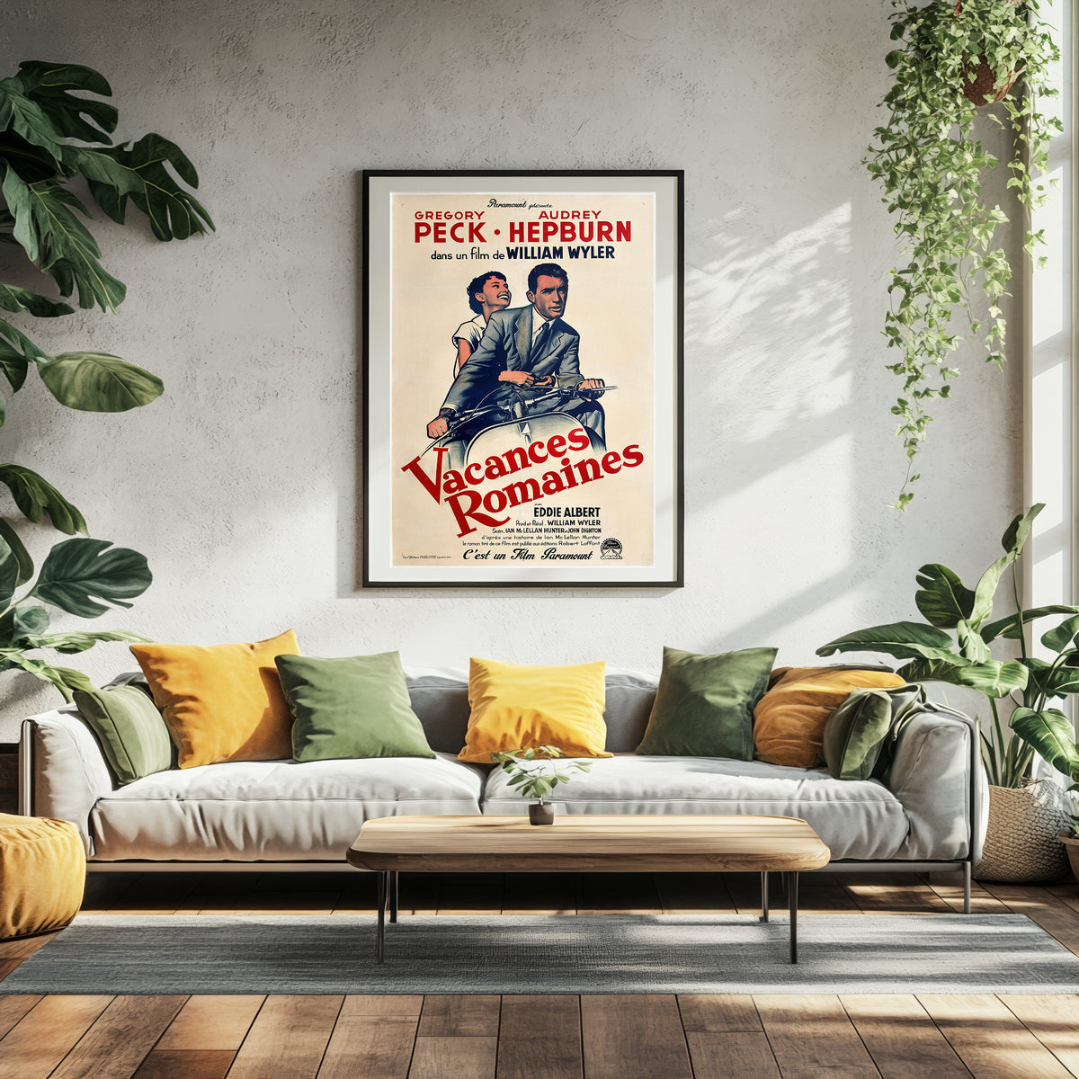 Hi-Res Druck - A4, A3...20x30 Zoll... Französisches Wiederveröffentlichungsposter für die klassische Romantikkomödie Ein Herz und eine Krone, 1960 - Vintage Filmplakat, Affiche
