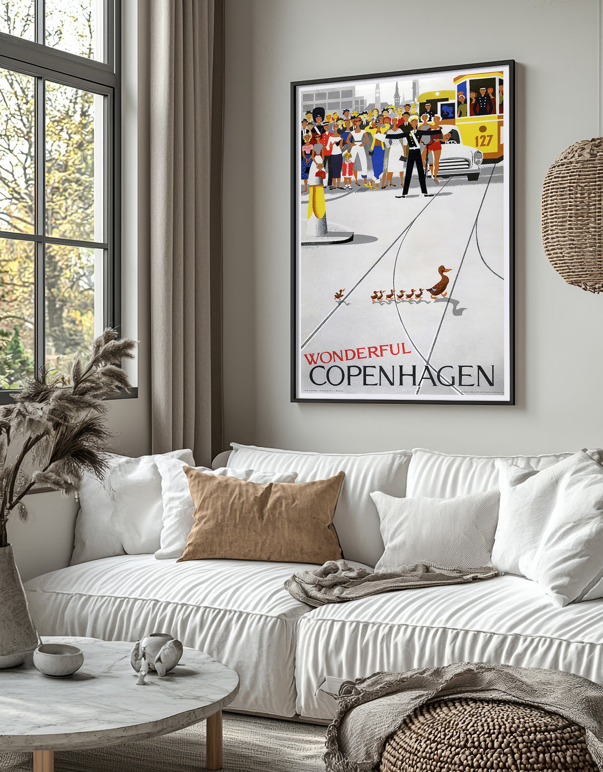 Vintage-Kunstdruck-Poster – A4, A3...20x30 Zoll... Wundervolles Kopenhagen – Reiseplakat