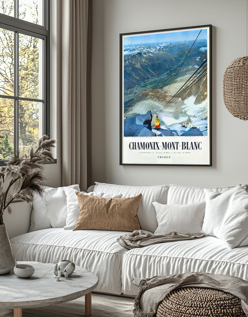 Reisen in Frankreich, Chamonix-Mont-Blanc, Frankreich, 1956 – Vintage-Reiseplakat