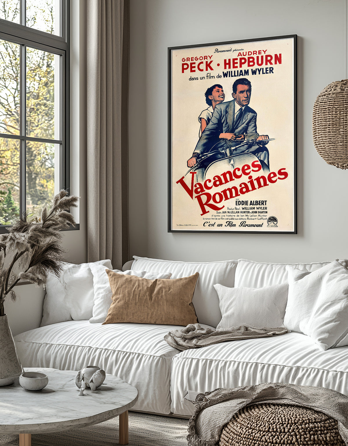 Hi-Res Druck - A4, A3...20x30 Zoll... Französisches Wiederveröffentlichungsposter für die klassische Romantikkomödie Ein Herz und eine Krone, 1960 - Vintage Filmplakat, Affiche