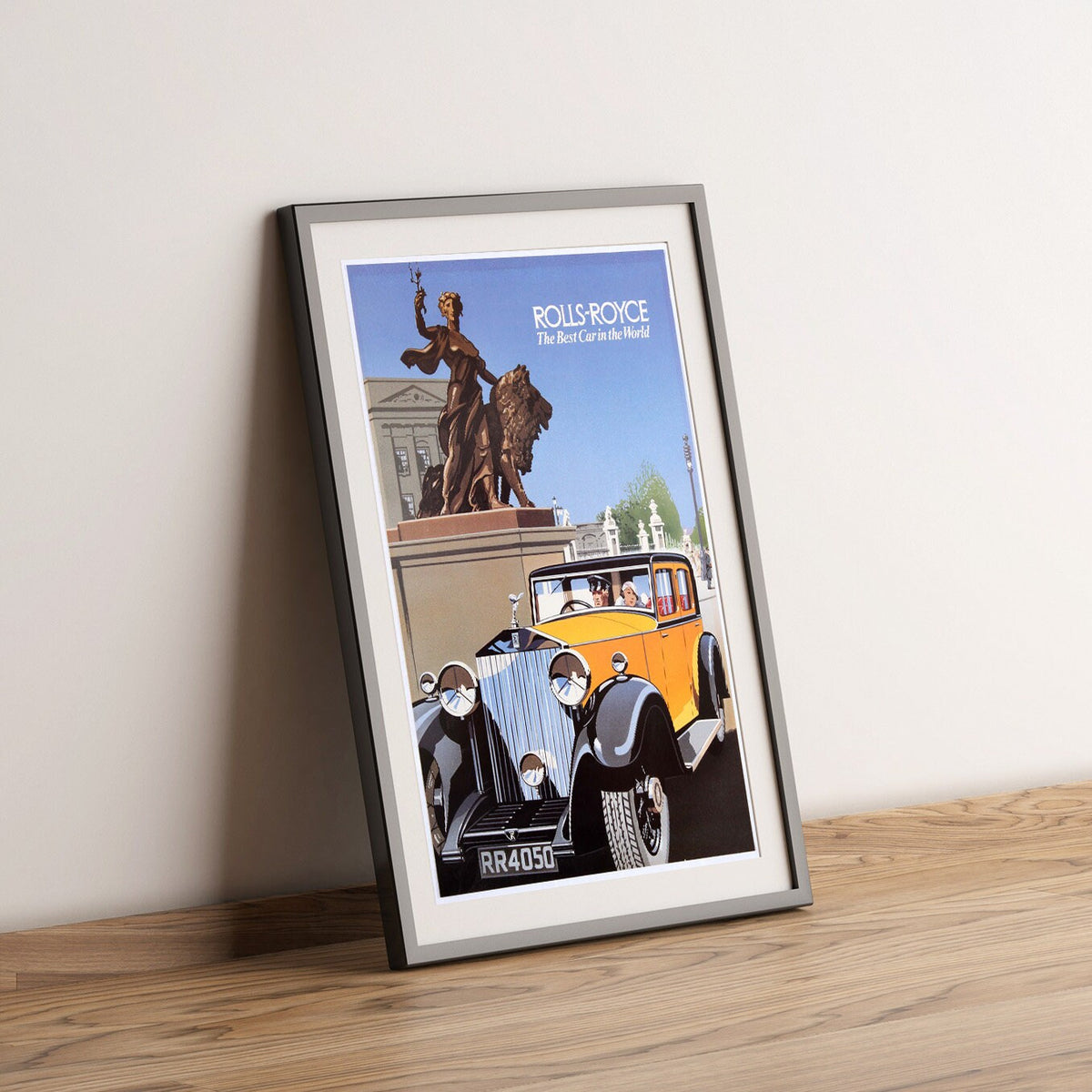 Hochauflösender Druck - A4, A3...20x30 Zoll... Rolls-Royce Werbung - Das beste Auto der Welt, Vintage Auto Werbeplakat