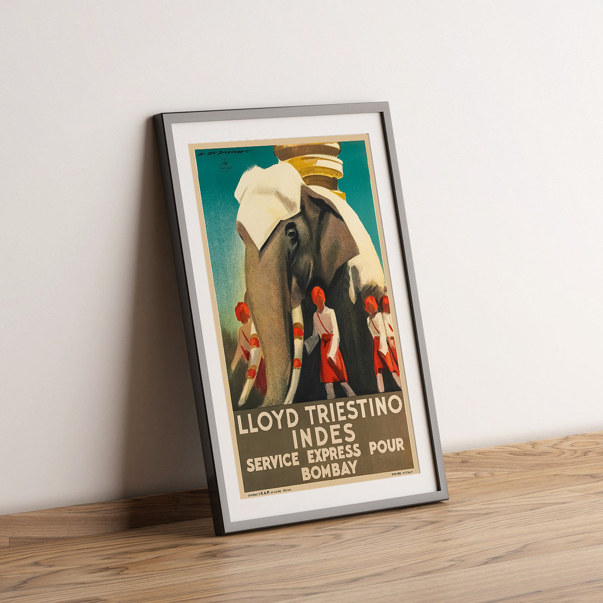 Hi-Res Print - A4, A3...20x30 Zoll... Lloyd Trestino Indes, Bombay, Visit India - Vintage Reiseposter