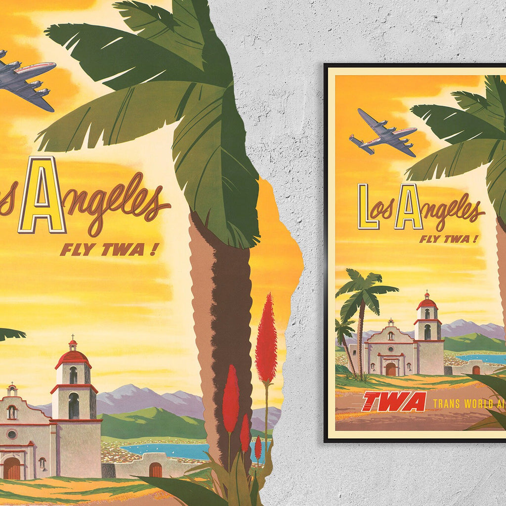 Fliegen Sie TWA · Trans World Airlines · Besuchen Sie Los Angeles