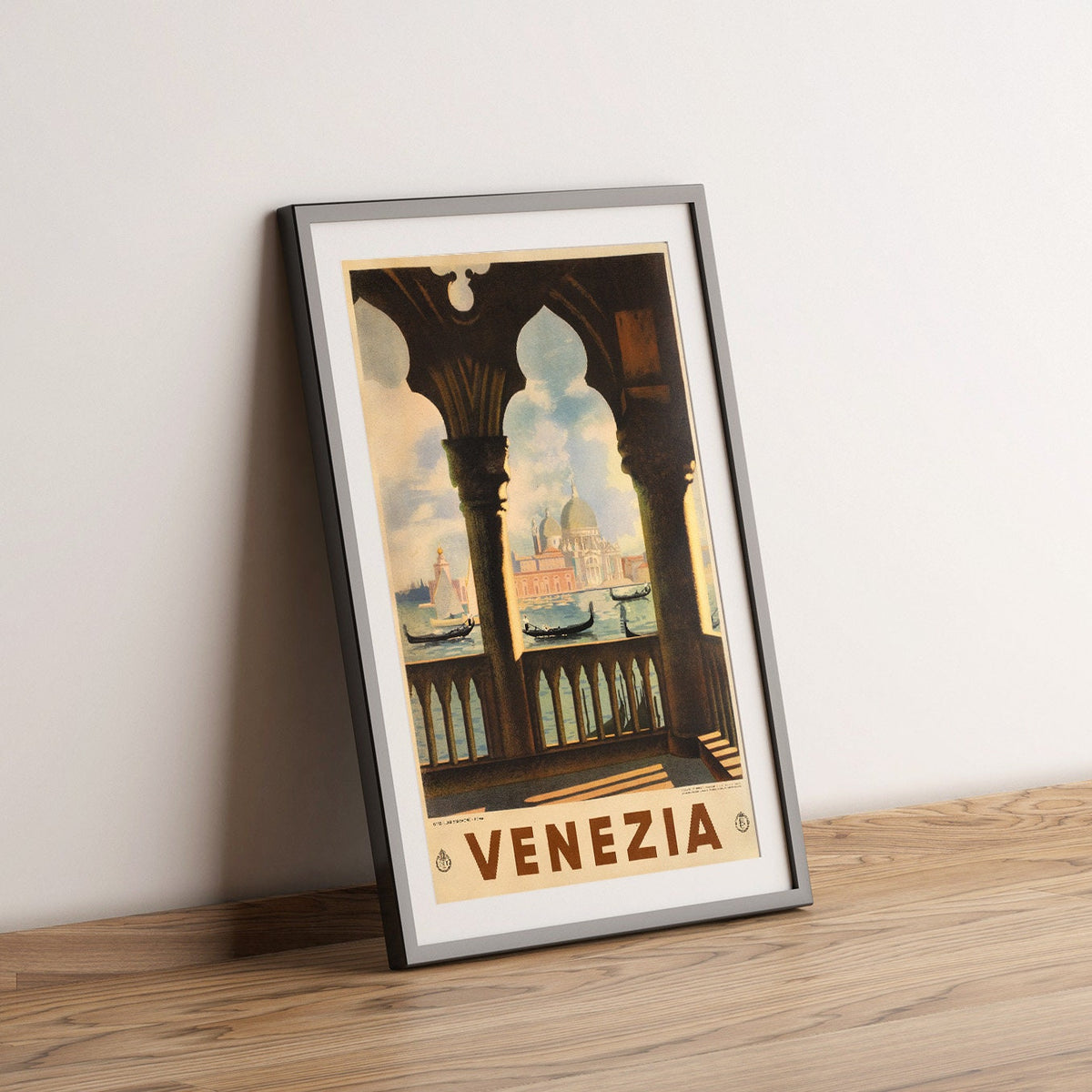Hochauflösender Druck – A4, A3... 18x27 Zoll... Besuchen Sie Venedig, Italien, 1938 – Vintage-Reiseplakat