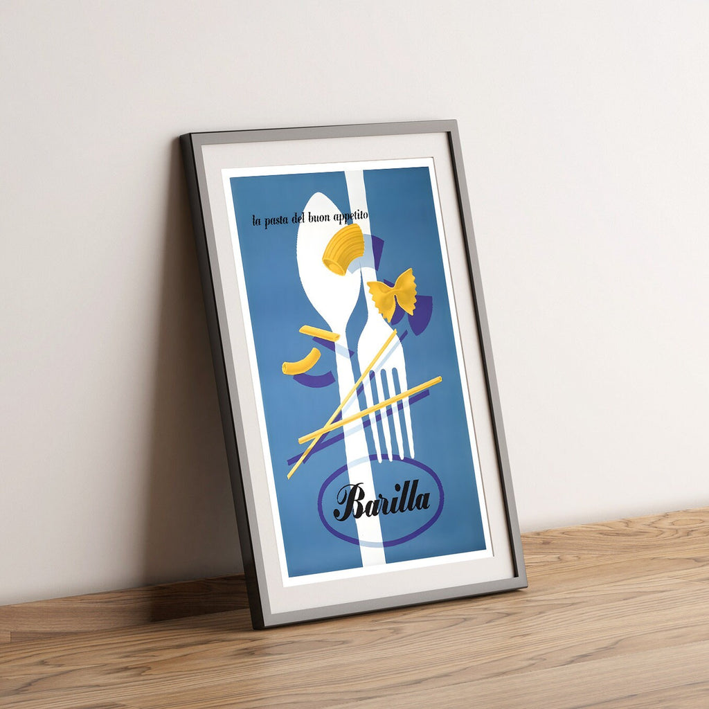 Vintage Fine Art Poster - A4, A1...20x30 inch... Barilla, La Pasta Del Buen Apettito, 1956 - Vintage Airline Werbereise-Druck