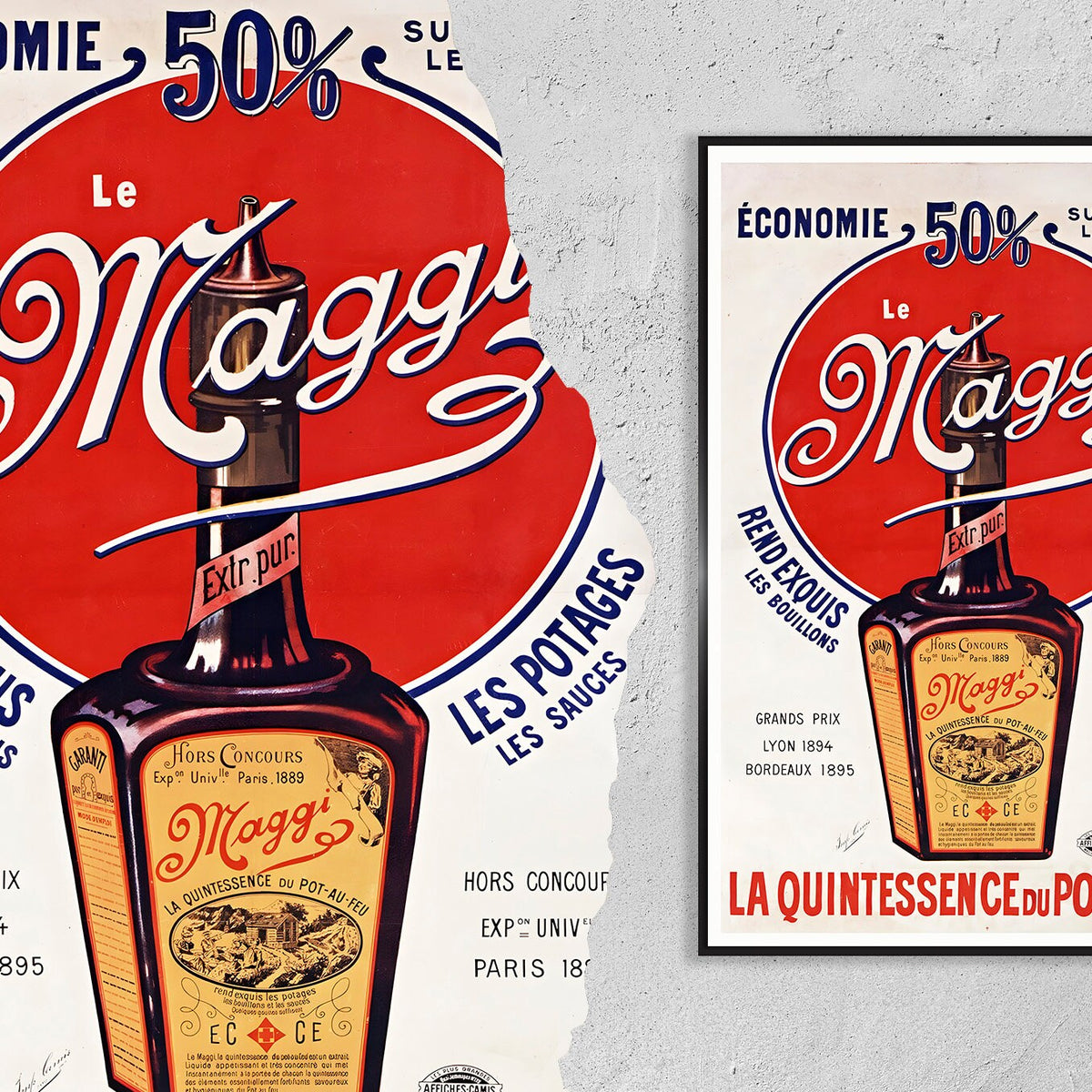 Hi-Res Print - A4, A3...18x27 inch... Le Maggi, Firmin Bouisset, 1897 - Vintage Getränke Poster