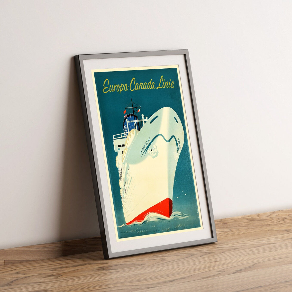 Hi-Res Druck - A4, A3...20x30 Zoll... Reyn Dirksen, Europa Canada Shipping Line, 1960 - Reiseplakat