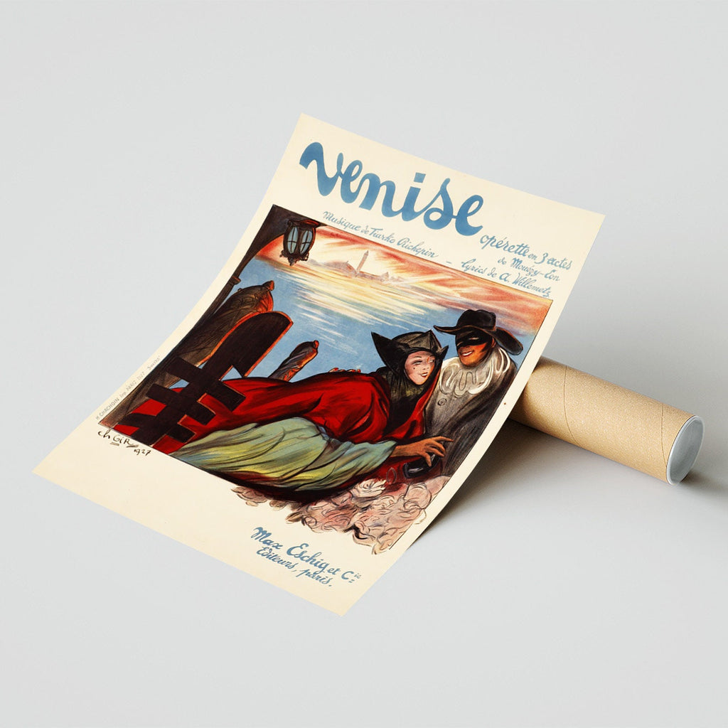Hi-Res Print - A4, A3...20x30 inch... Venise, Opérette en 3 actes, 1927 - Vintage Travel poster
