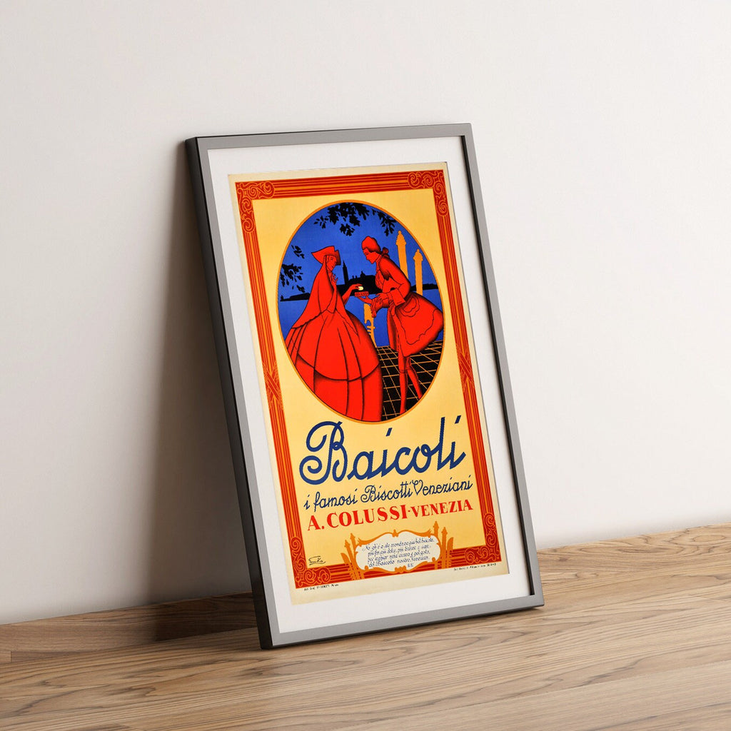 Hi-Res Print - A4, A3...20x30 Zoll... Baicoli, die berühmten venezianischen Kekse, 1949 - Vintage Food Poster