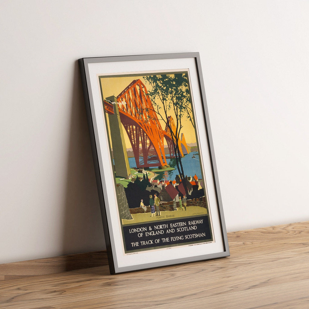 Hochauflösender Druck – A4, A3...20x30 Zoll... Forth Bridge, London & North Eastern Railway Of England and Scotland – Vintage-Reiseposter
