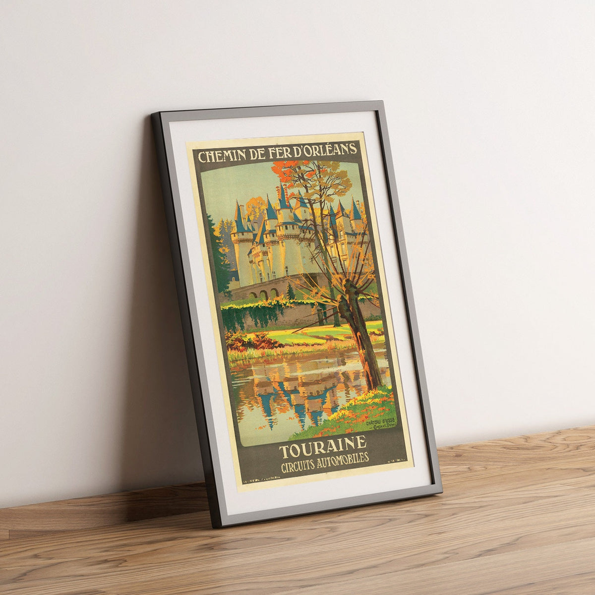 Vintage Kunstdruck - A4, A1...20x30 Zoll... Chemins De Fer D'Orleans, Touraine, Chateau d'Usse - Vintage Transport-Kunstdruck