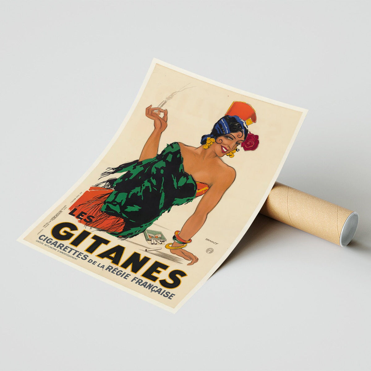 Hi-Res Print - A4, A3...20x30 Zoll... "Les Gitanes" Zigaretten De La Regie Francaise - Französisches Werbeplakat
