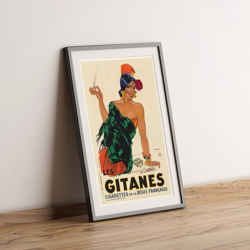 Hi-Res Print - A4, A3...20x30 Zoll... "Les Gitanes" Zigaretten De La Regie Francaise - Französisches Werbeplakat