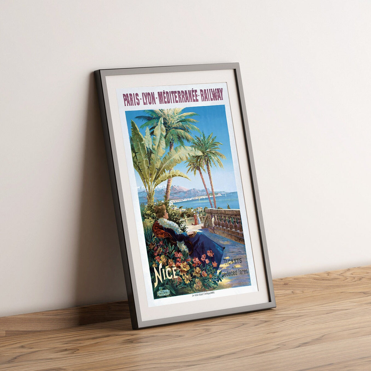 Hi-Res-Druck - A4, A3...20x30 Zoll... Paris, Lyon, Mittelmeer, Eisenbahn, Hugo D'Alesi, Nizza, PLM - Reise-Stadtposter