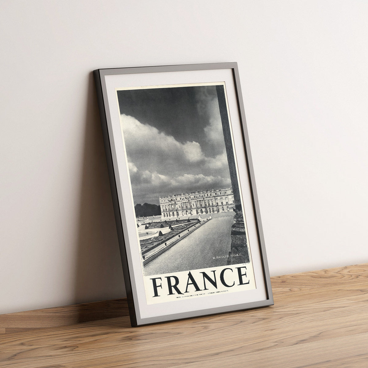 Hochauflösender Druck - A4, A3...20x30 Zoll... Reisen in Frankreich, Paris Île-de-France, Le château de Versailles, 1947 - Vintage-Reiseplakat