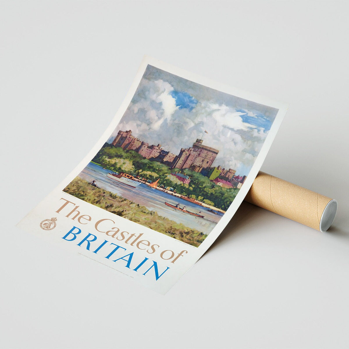 Hi-Res Print - A4, A3...20x30 inch... Die Burgen Großbritanniens, Britischer Reise- und Urlaubsverband, 1950 - Vintage Reiseposter