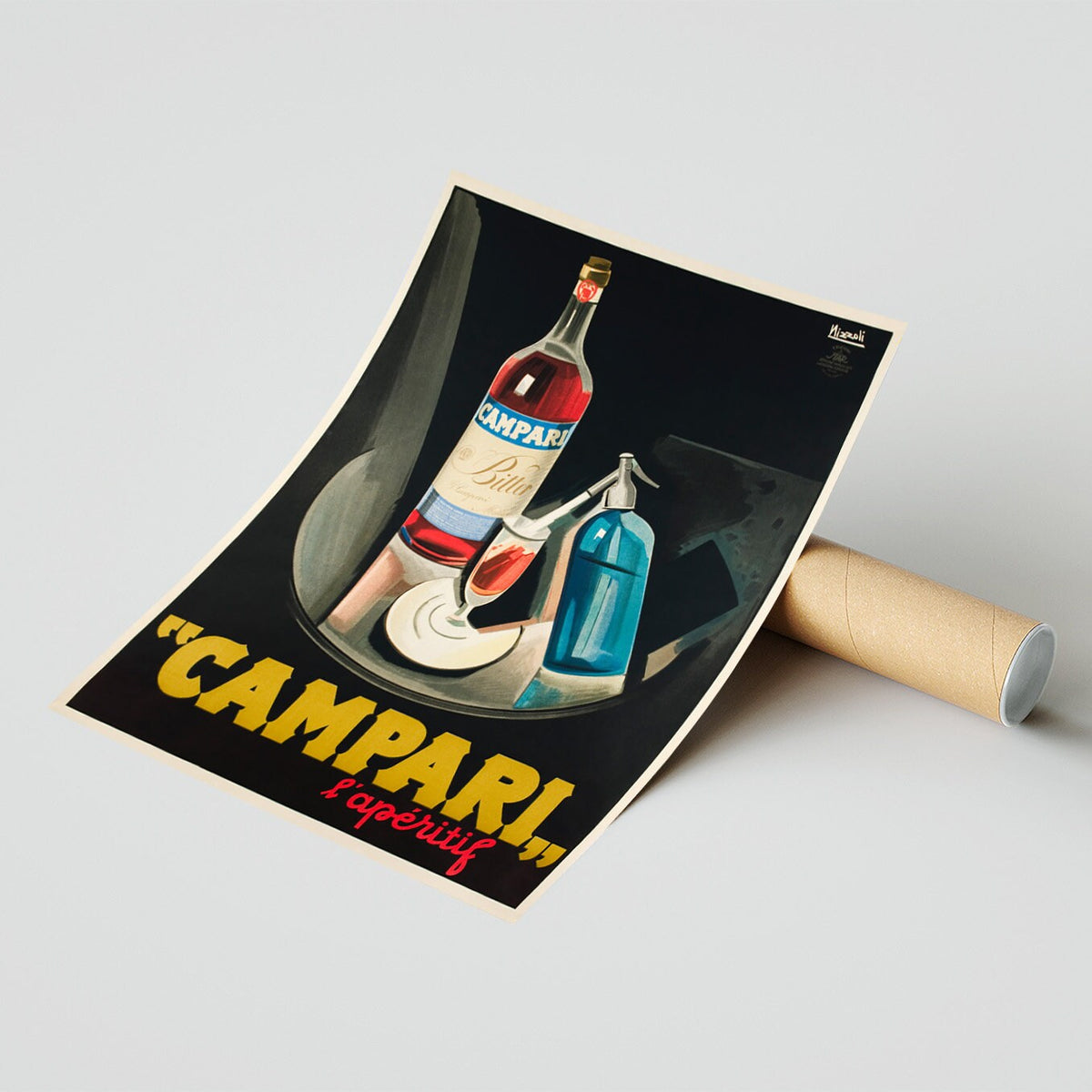 Hi-Res Print - A4, A3...20x30 Zoll... Italien Alkohol, Campari, l'apéritif, Marcello Nizzoli, 1926 - Vintage Getränke Poster