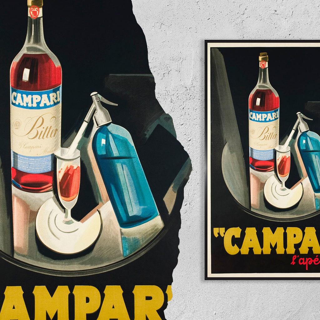 Hi-Res Print - A4, A3...20x30 Zoll... Italien Alkohol, Campari, l'apéritif, Marcello Nizzoli, 1926 - Vintage Getränke Poster