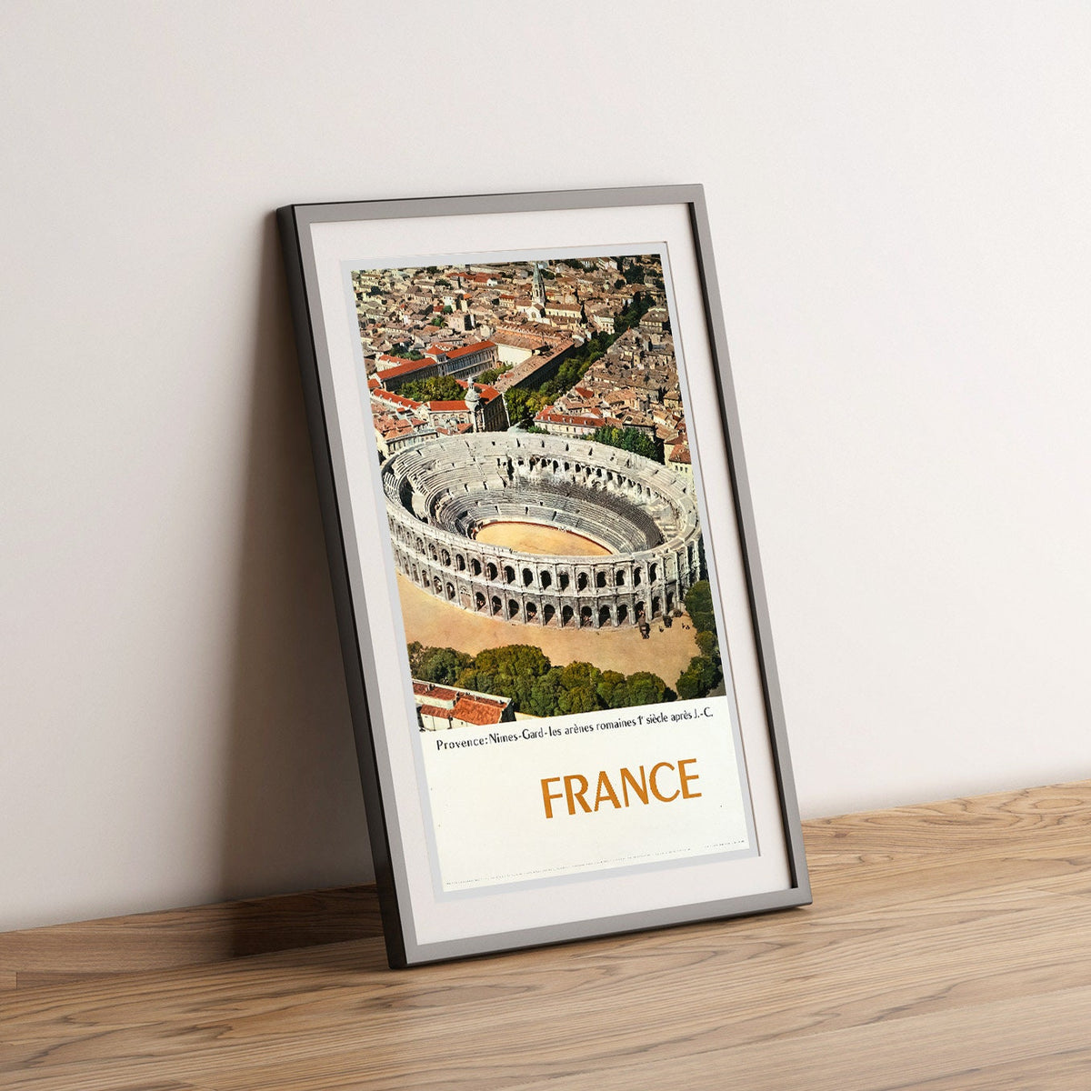 Hi-Res Print - A4, A3...20x30 Zoll... Reise in Frankreich, Nîmes, Gard, Les arènes romaines 1. Jahrhundert nach Christus, 1959, Vintage Sportposter