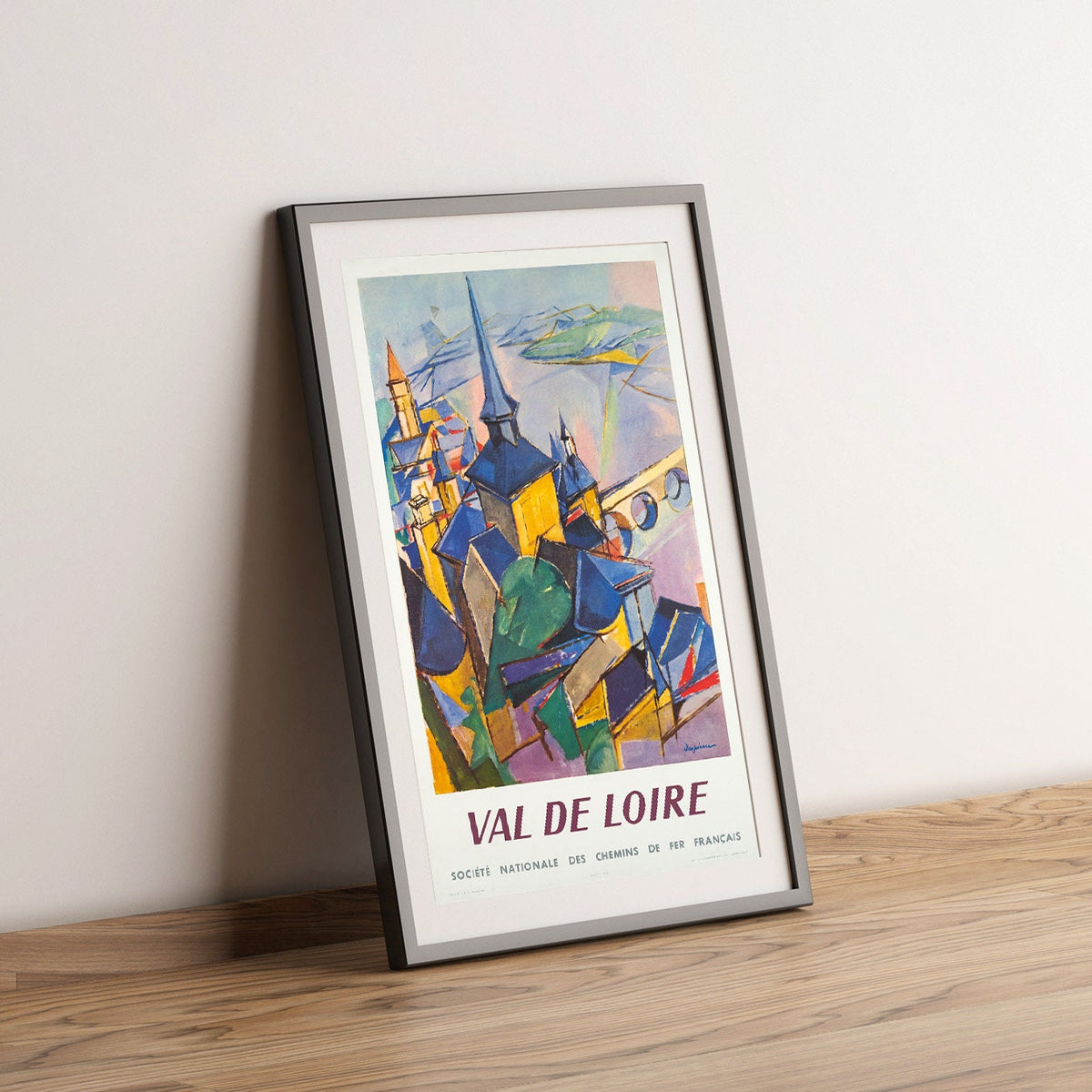 Hi-Res Print - A4, A3...20x30 Zoll... Frankreich, Val-de-Loire, Société Nationale des Chemins de Fer Français, 1957 - Vintage Reiseplakat
