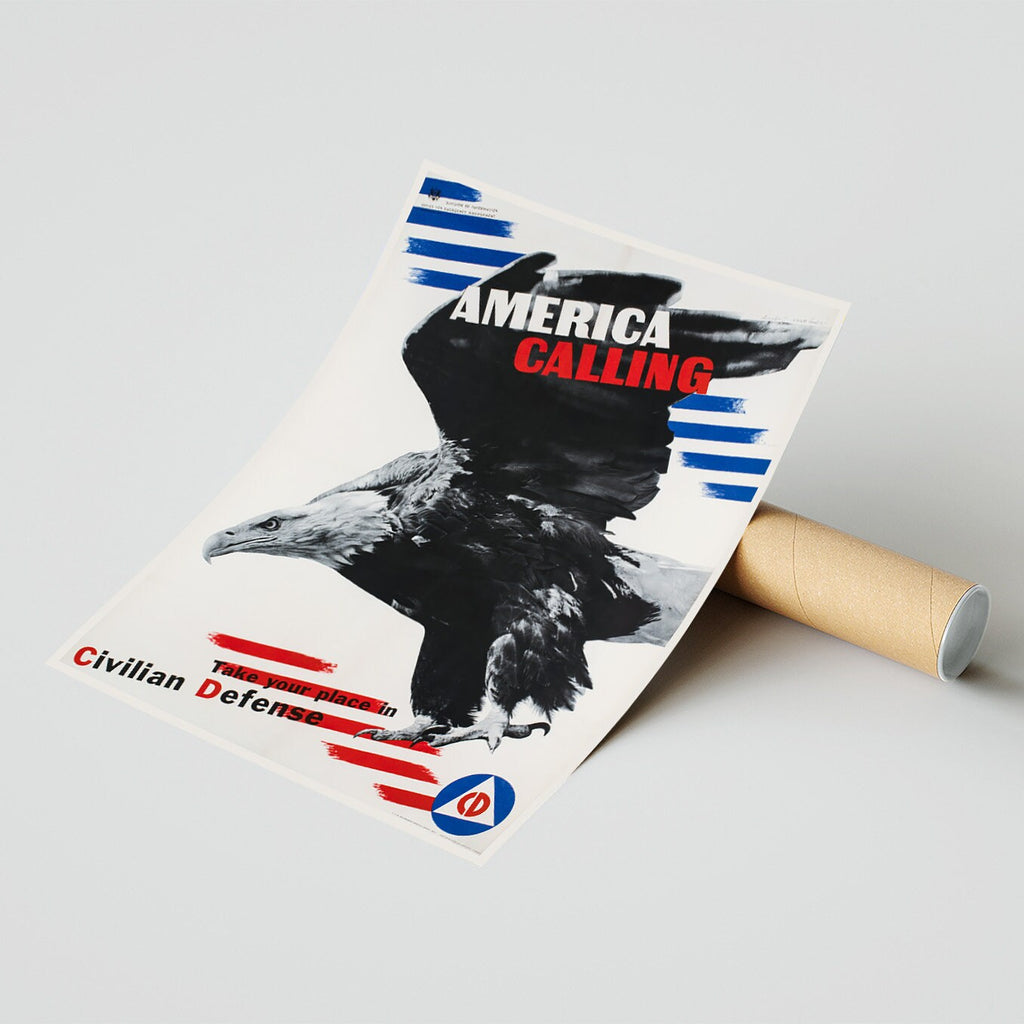Hochauflösender Druck - A4, A3...20x30 Zoll.. Der Amerikanische Adler zur Förderung der Zivilverteidigung, nimm deinen Platz in der Zivilverteidigung ein, 1941
