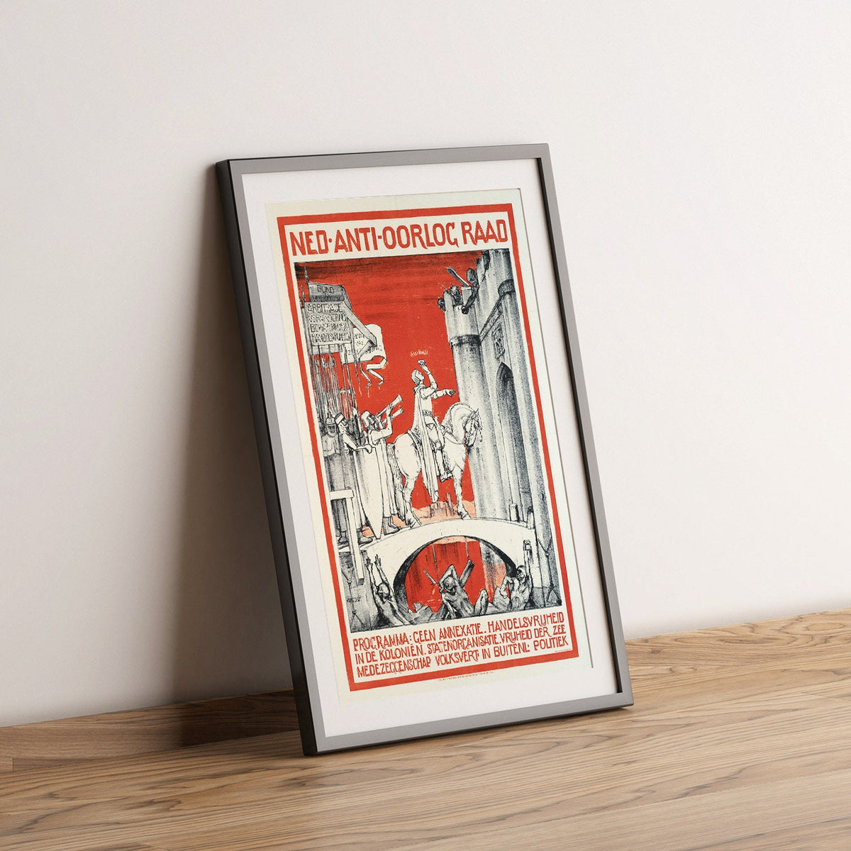 Vintage Kunstdruck-Poster - A4, A1...20x30 Zoll.. La Haye Holland, Ned, Anti-Oorlog Raad, 1907 - Vintage Militär-Politik Poster