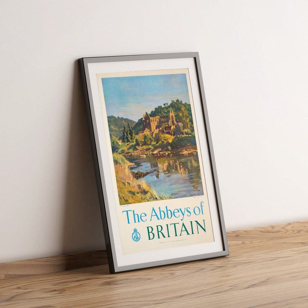 Vintage-Kunstdruckplakat – A4, A1...20x30 Zoll... The Abbeys of Britain, British Travel and Holidays Association, 1949 – Reiseplakat