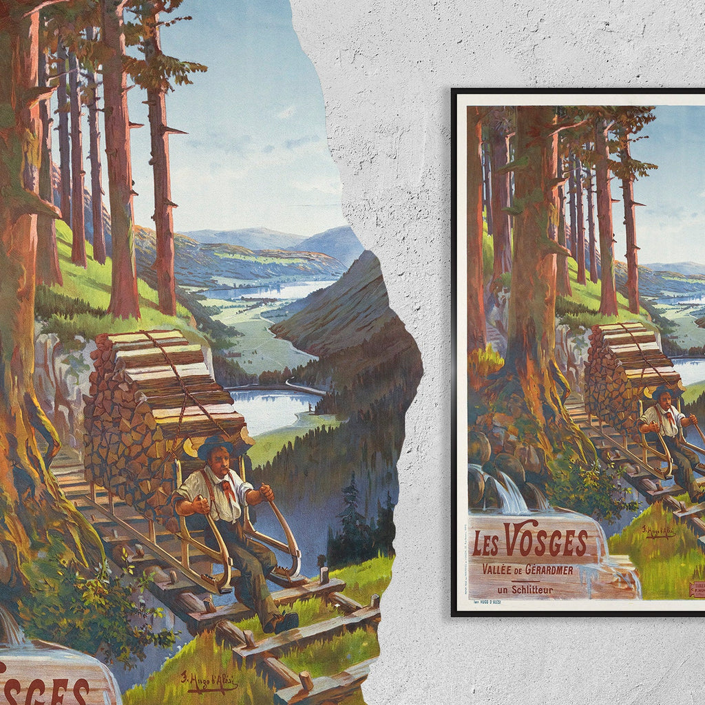 Hi-Res-Druck – A4, A3...20x30 Zoll... Les Vosges, Vallée de Gérardmer, Frédéric Hugo D'Alesi (Alési), 1905, PLM – Reise-Fluglinien-Poster