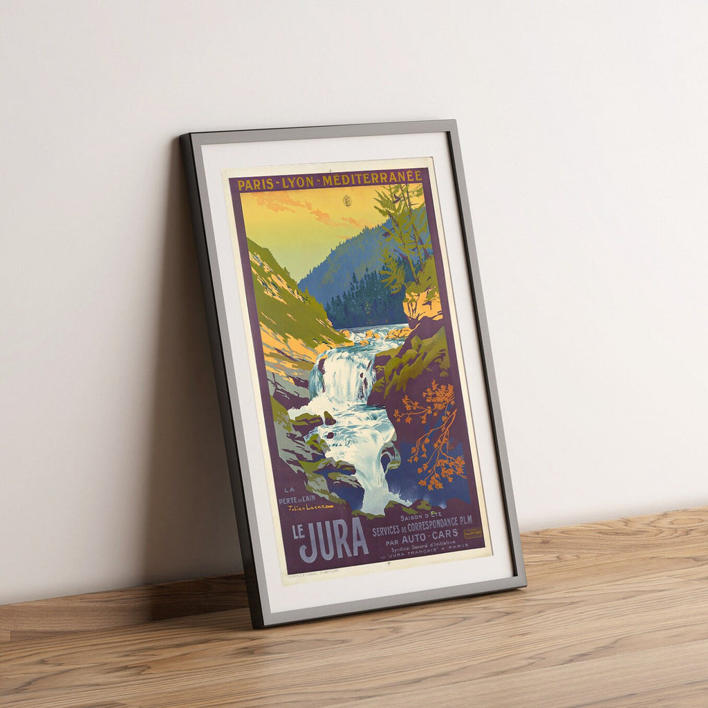 Hi-Res Print - A4, A3...20x30 Zoll... Reise in Frankreich, Le Jura, Correspondance P.L.M. Par Auto-cars, 1925