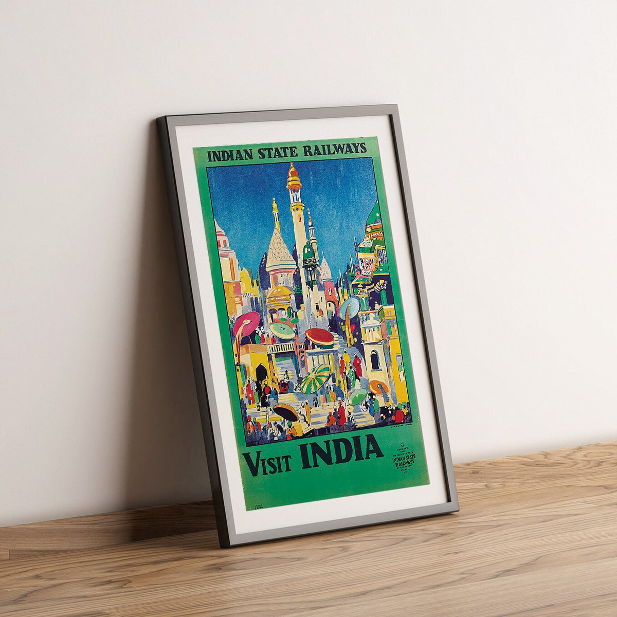 Hi-Res Print - A4, A3...20x30 inch... Indian State Railways, Visit India - Vintage Travel Poster