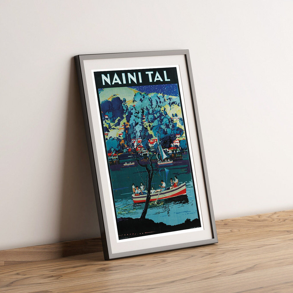 Hi-Res Druck - DIN A4, DIN A3... 50x75 cm... Naini Tal, Besuchen Sie Indien - Vintage Reiseplakat