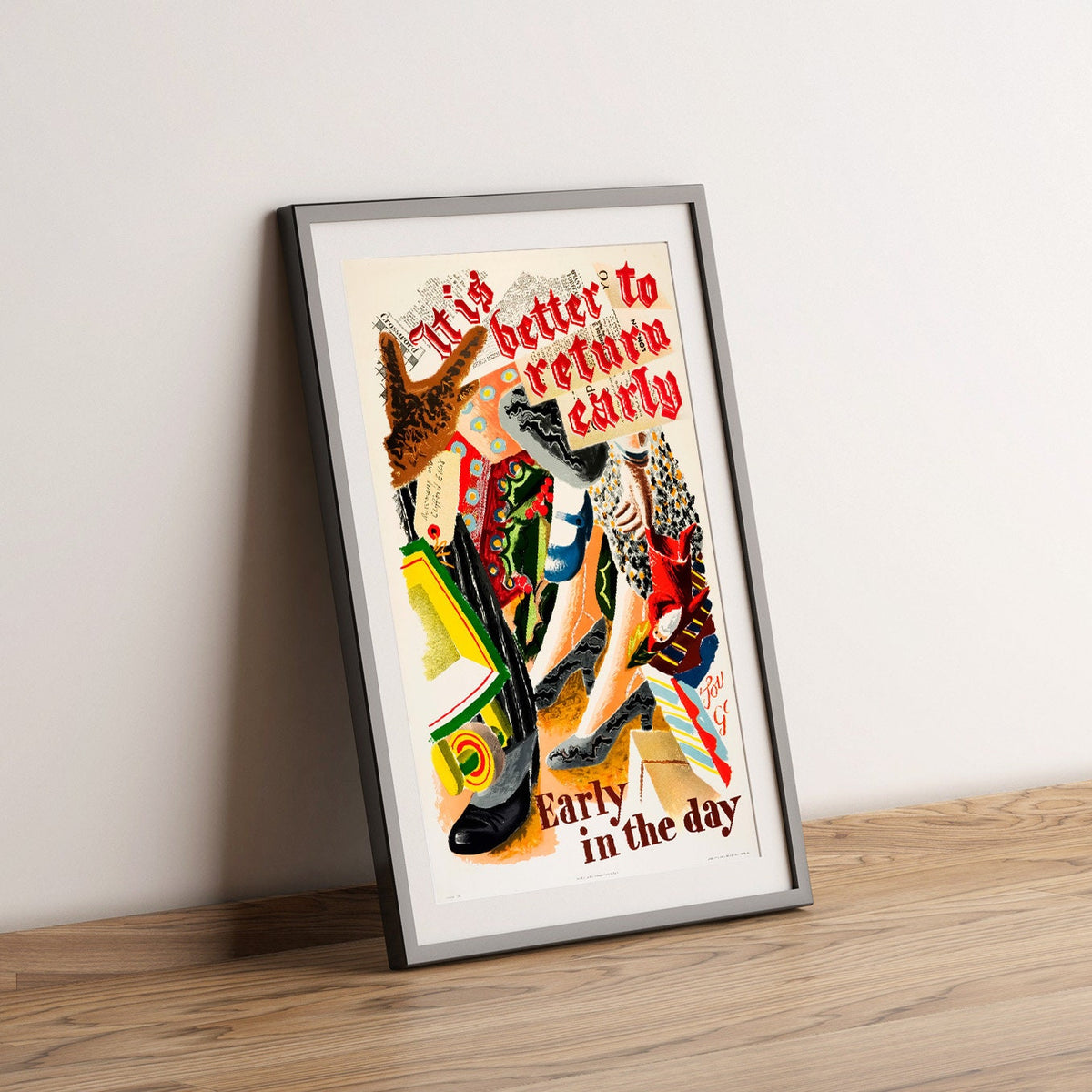 Hochauflösender Druck - A4, A3... 20x30 Zoll... London Underground Transport Poster - Es ist besser, früh zurückzukehren, 1935 - Vintage Poster