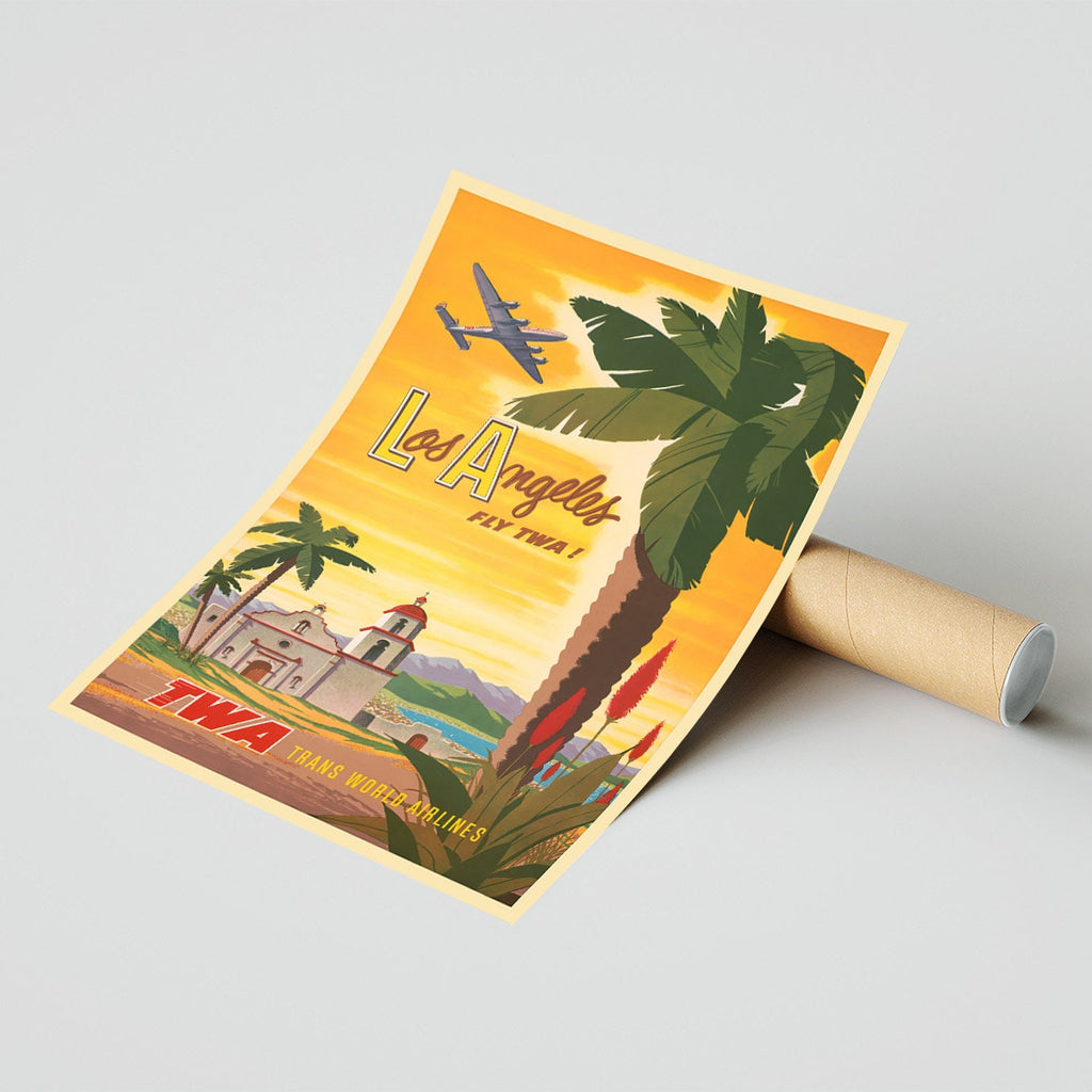 Fliegen Sie TWA · Trans World Airlines · Besuchen Sie Los Angeles