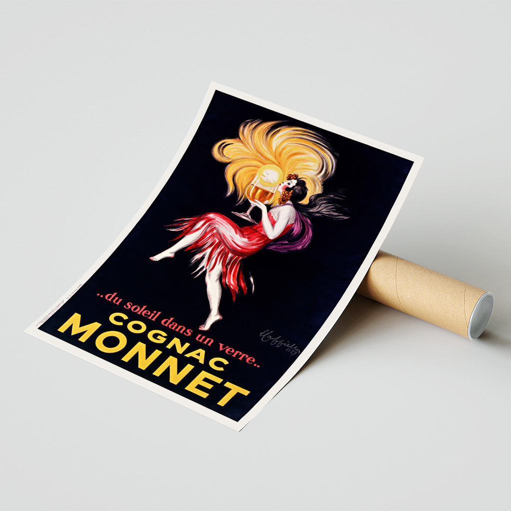 Hi-Res Print - A4, A3...20x30 Zoll... "Cognac Monnet" Leonetto Cappiello - Frankreich Vintage Getränke Poster