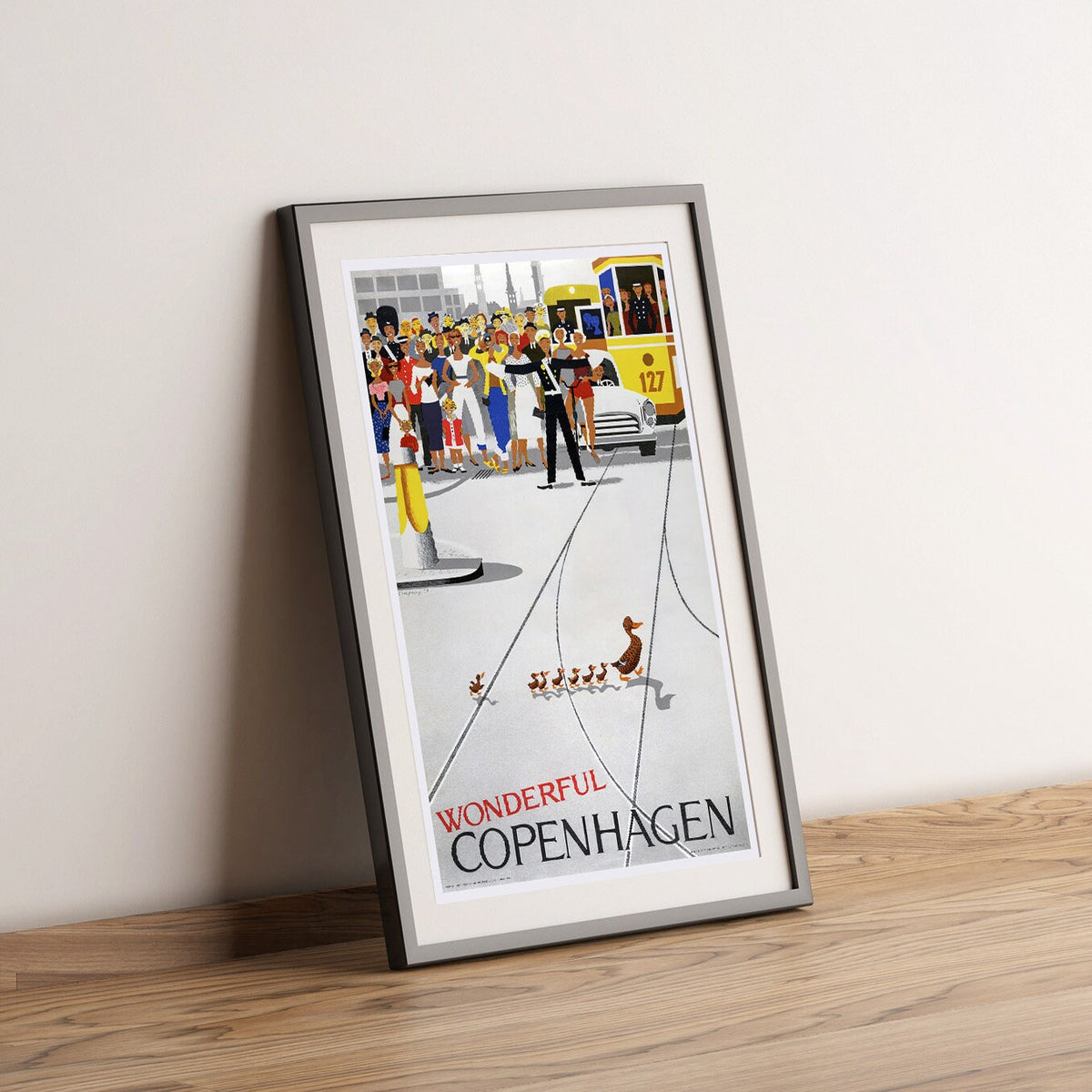 Vintage-Kunstdruck-Poster – A4, A3...20x30 Zoll... Wundervolles Kopenhagen – Reiseplakat