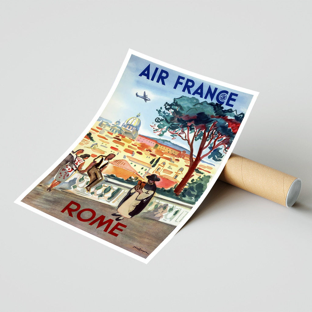 Air France · Rome · Vintage Airline Poster