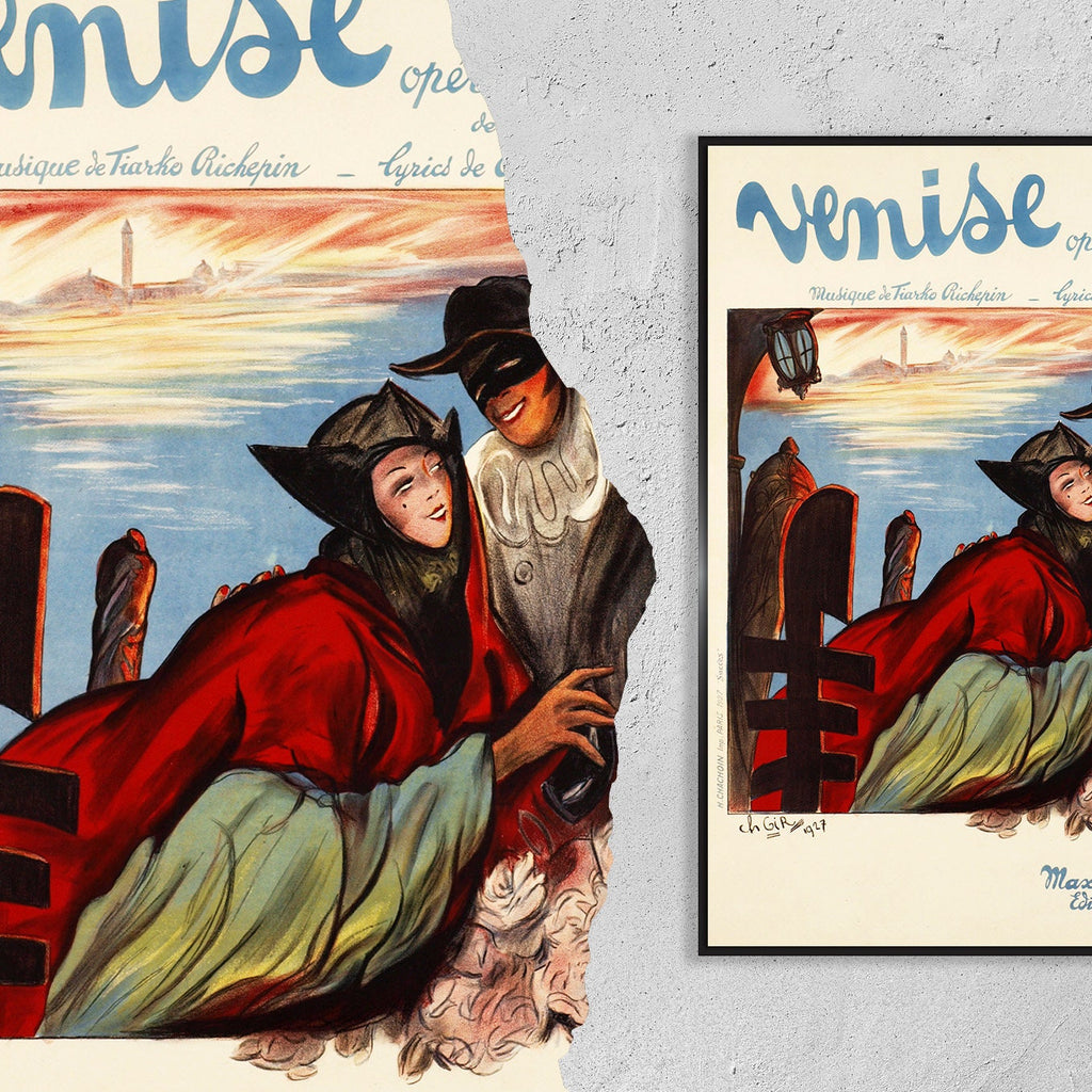 Hi-Res Print - A4, A3...20x30 inch... Venise, Opérette en 3 actes, 1927 - Vintage Travel poster