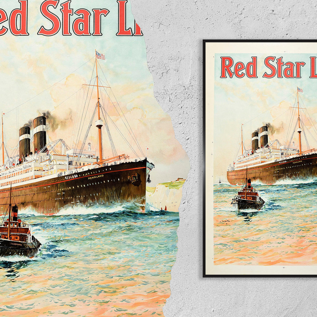 Red Star Line · Pennland · Ocean Liner Cruise Ship · Belgium · 1920