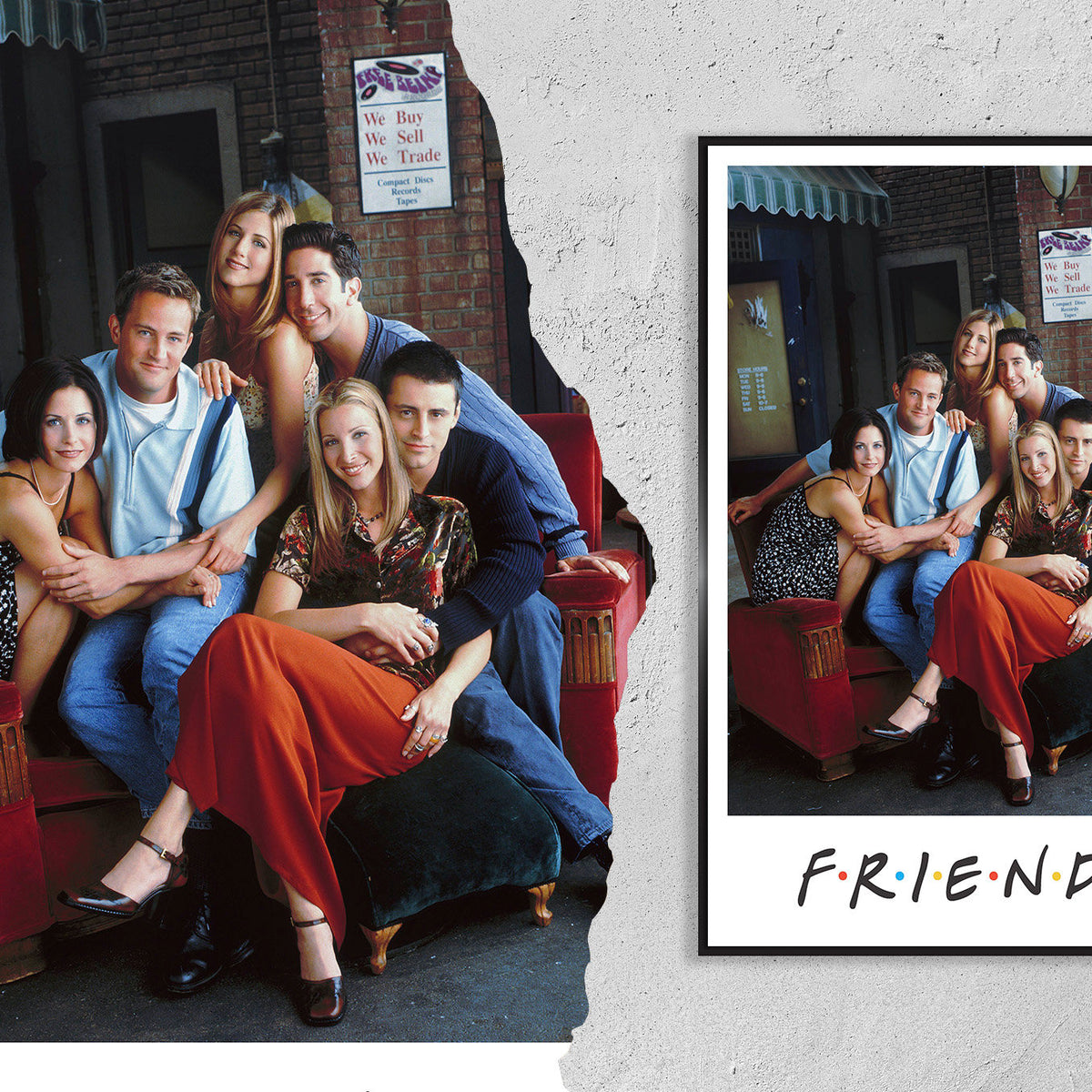Friends Hi-Res Print, TV-Serie, Sitcom Klassiker - Filmplakat, Affiche