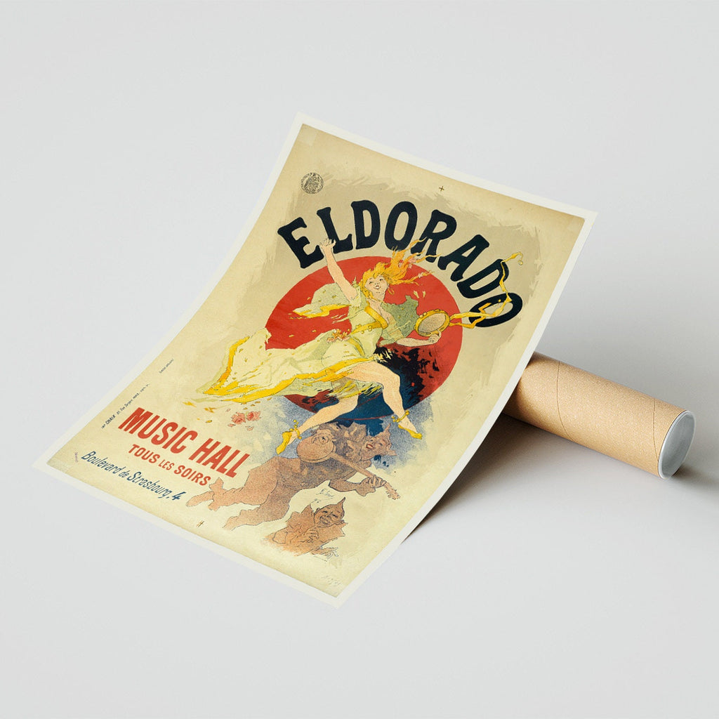 Hochauflösender Druck - A4, A3...20x30 Zoll... "Eldorado" Music Hall, Toue Les Soirs, Paris - Frankreich Werbe-Cabaret-Poster