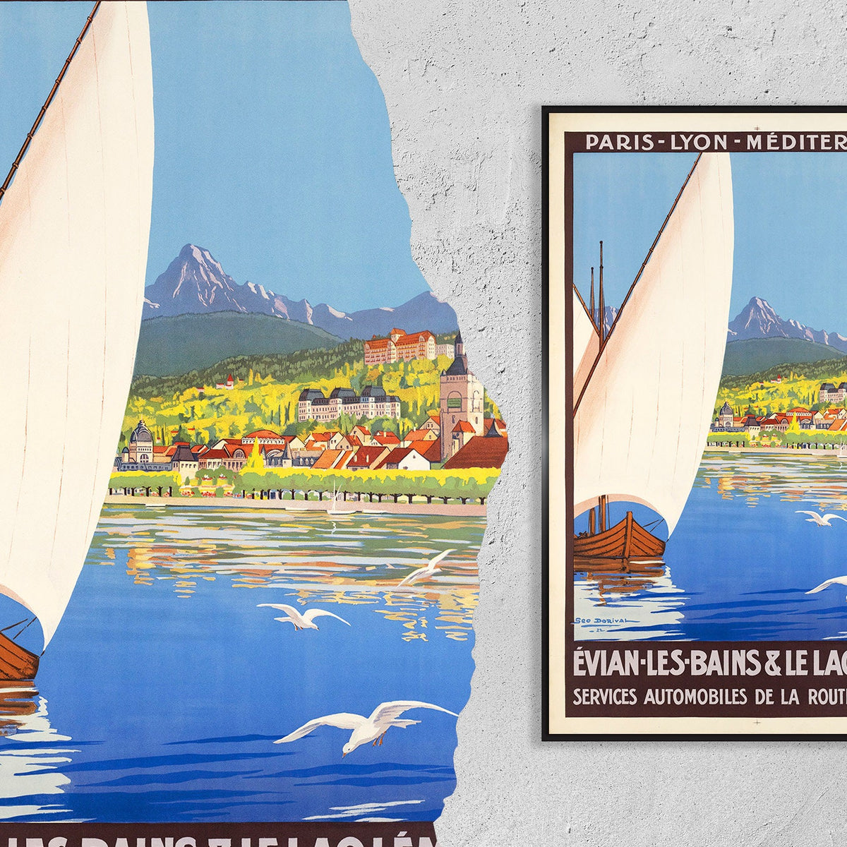 Fly PLM · Évian-les-Bains & le Lac Léman · Geo Dorival · 1922