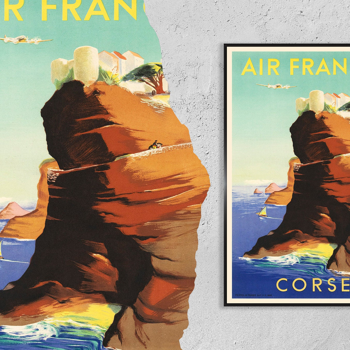Air France · Lockheed constellation to Corsica · 1949