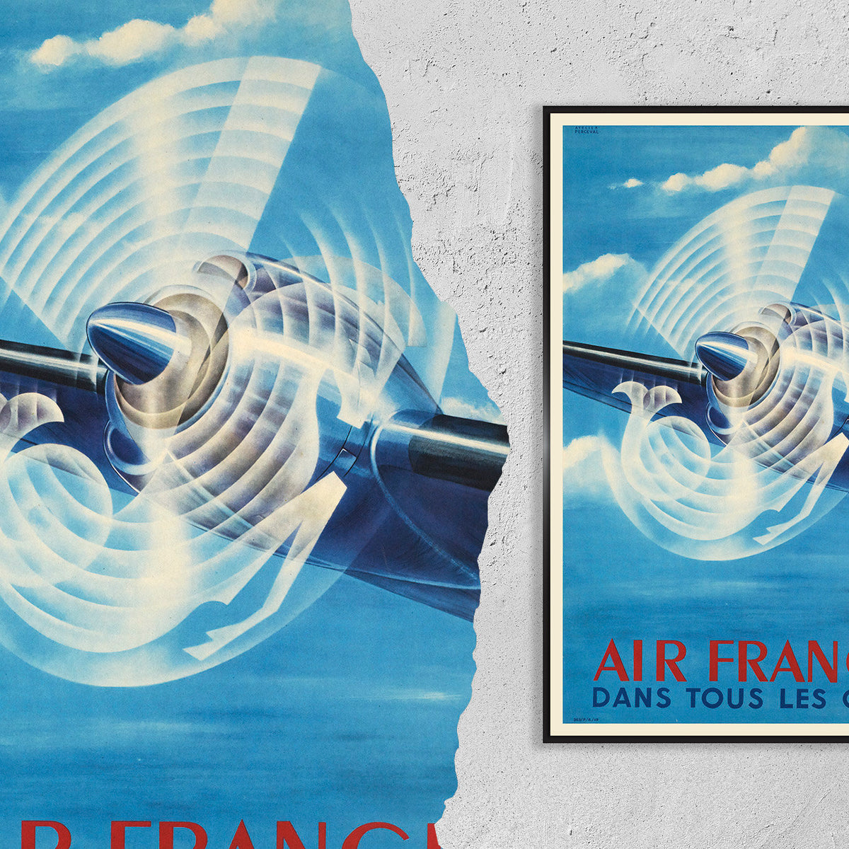 Air France dans tous les ciels · Perceval atelier · 1949