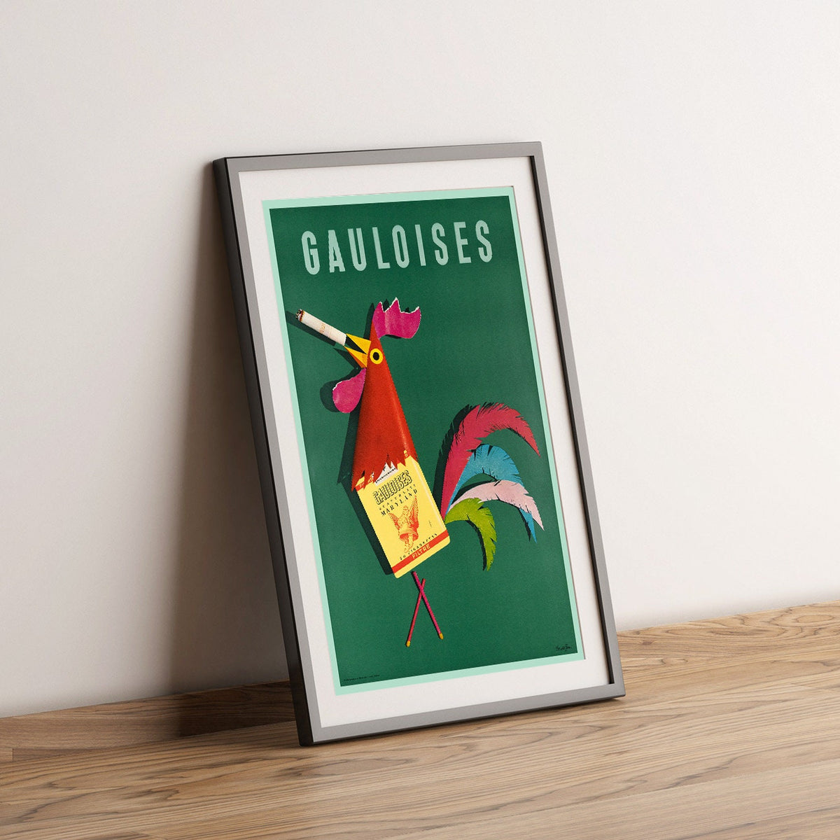 Hi-Res Druck - A4, A3...20x30 Zoll... Zigaretten Gauloises, Donald Brun, 1964 - Frankreich Tabakwerbeplakat