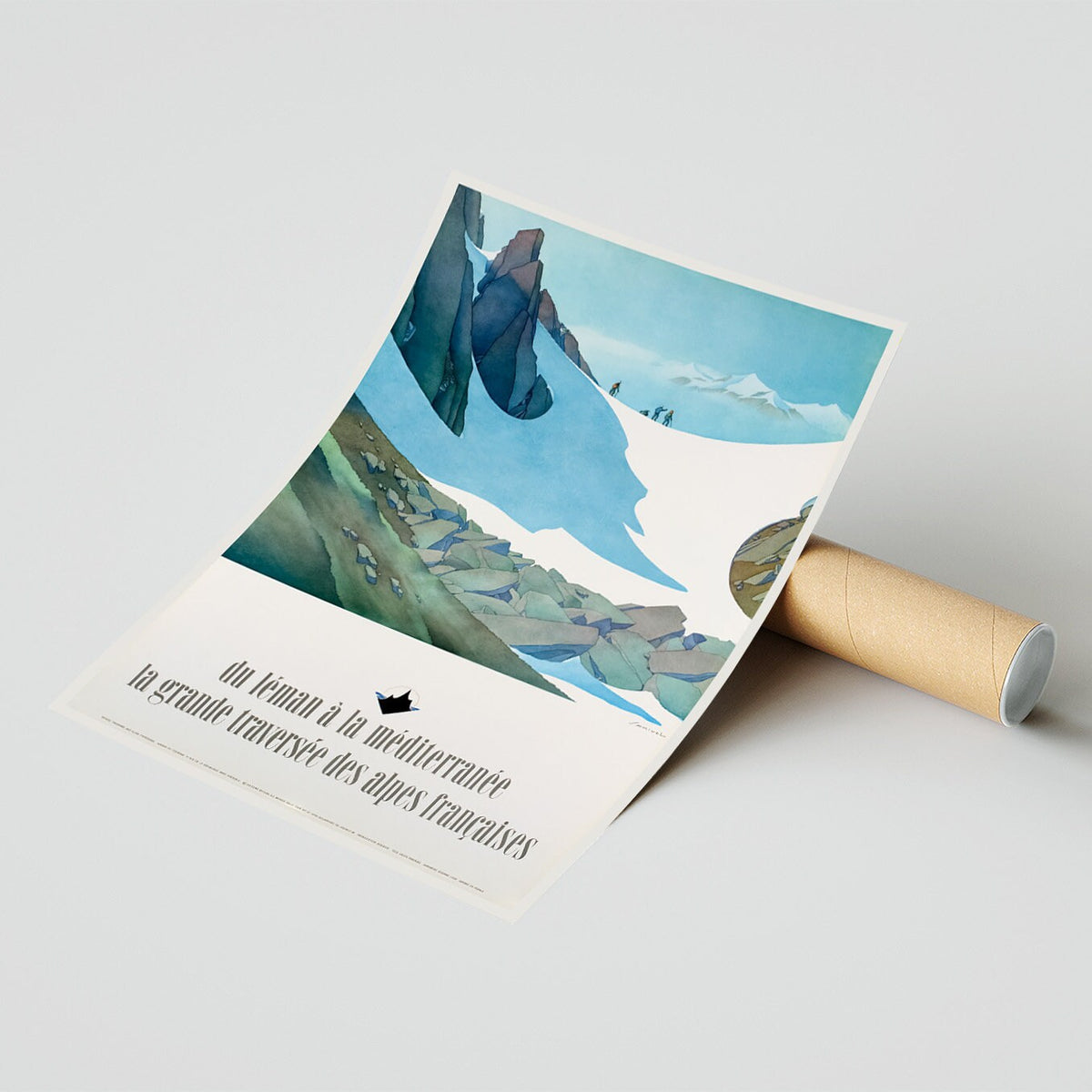 Hi-Res Print - A4, A3...20x30 Zoll.. Du Léman à la Méditerranée, La Grande Traversée Des Alpes Françaises, 1975 - Vintage Reiseplakat