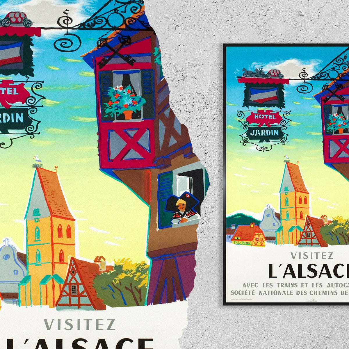 L'Alsace avec les trains et les autocars de la Société Nationale des Chemins de Fer · 1956