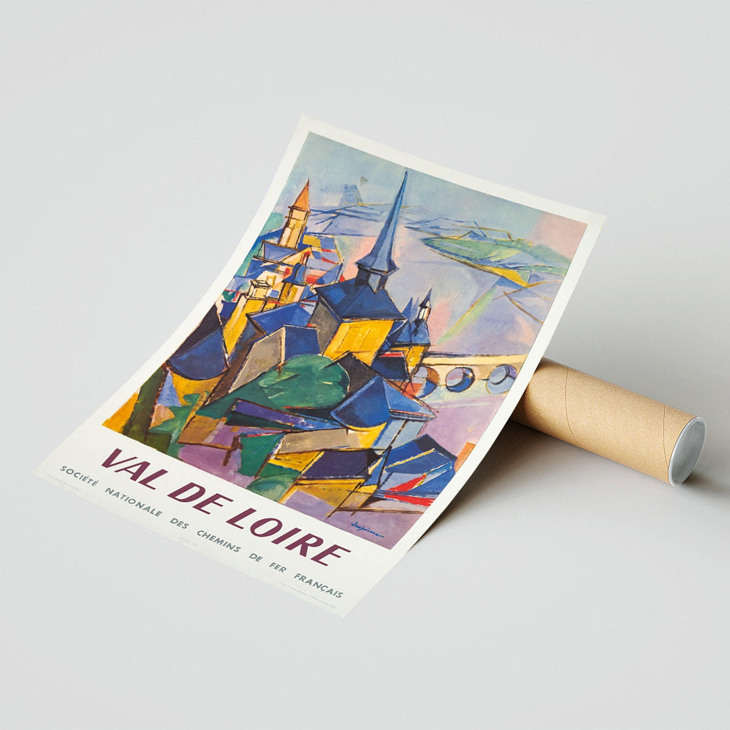Hi-Res Print - A4, A3...20x30 Zoll... Frankreich, Val-de-Loire, Société Nationale des Chemins de Fer Français, 1957 - Vintage Reiseplakat