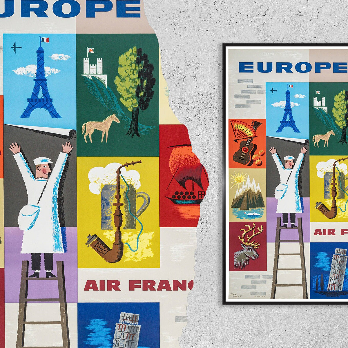 Air France Europe · Eiffel Tower · Aviation · 1957